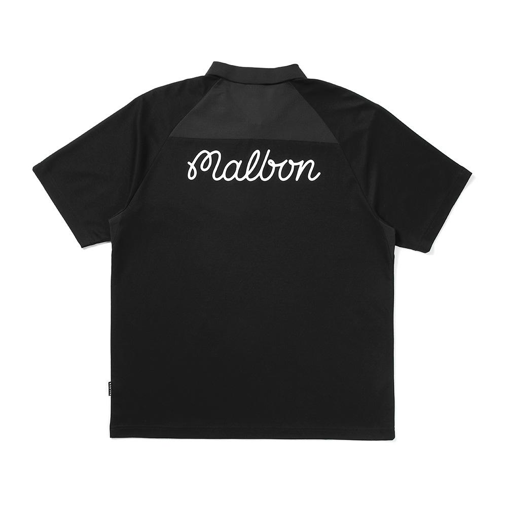MALBON GOLF Mesh Mix Tech T-Shirt Black (Man)