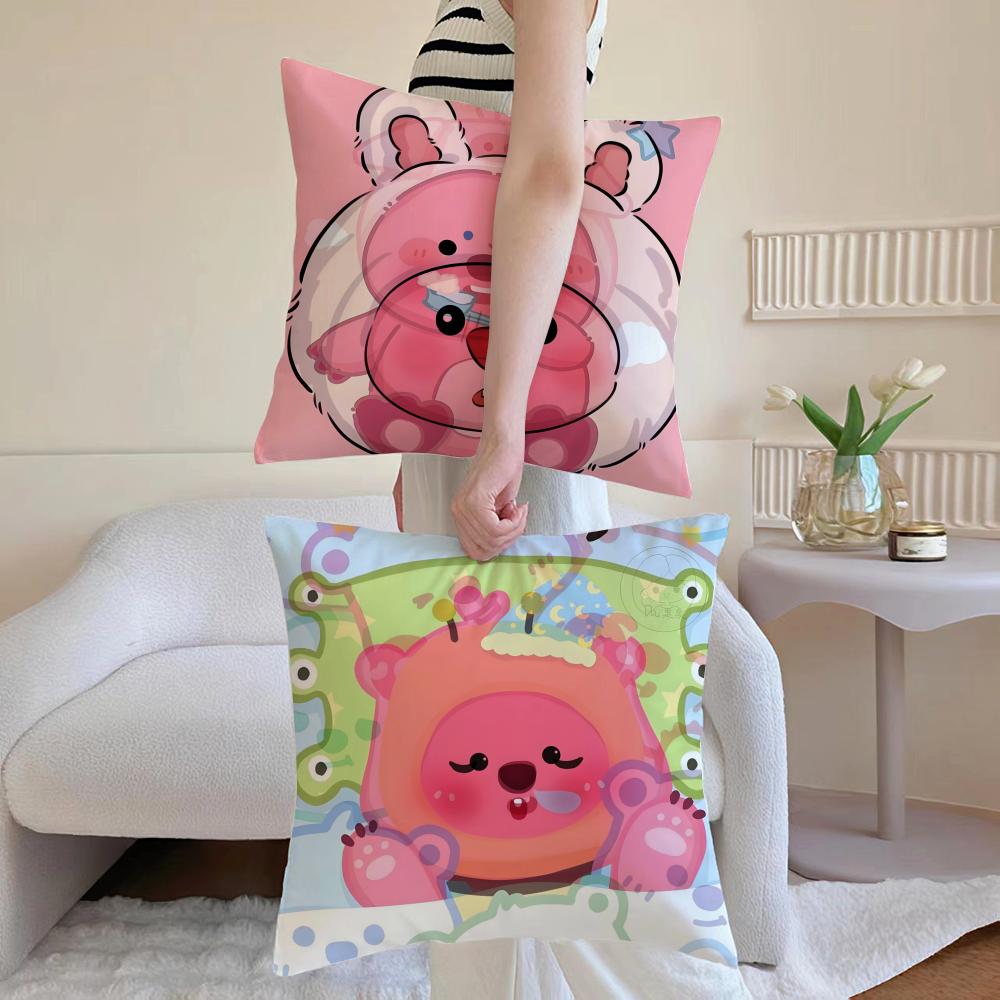 Custom Zanmang L-Loopy Throw Cushion Cover Anti-dustmite Pillowcase Invisible Zipper Silky Short Plush Sofa Cushion Cover