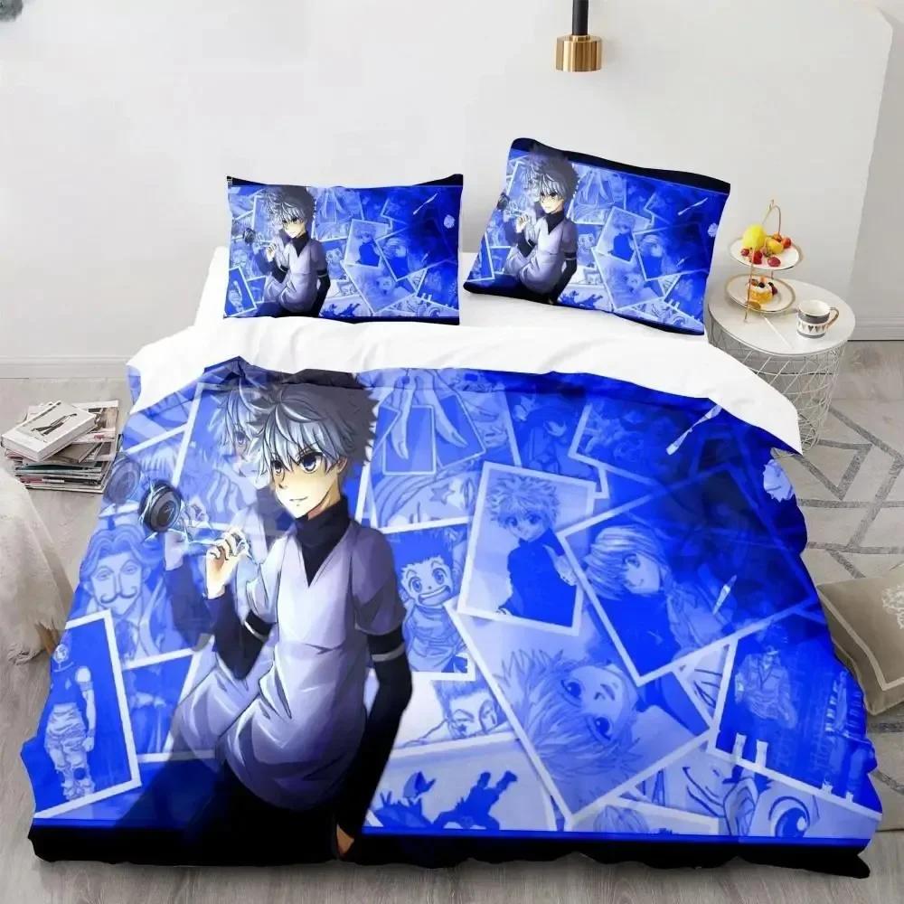 Neues Japan Anime Hunter X Hunter Biscuit Krueger Bettwäsche-Set Bedrucktes Bettwäsche-Set Mit Kissenbezug Bettdeckenbezug Weich Einzel Doppel