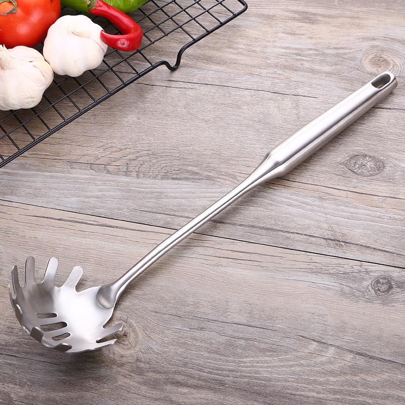 316 Stainless Steel Kitchen Utensil Set, 6 Pcs Cooking Tools Including Wok Spatula & Skimmer for Home Restaurant Use