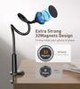 Magnetic Mobile Phone Stand Gooseneck Office Home 360° Rotation Bed Table Foldable Holder with Metal Rings for iPhone 16 15 14