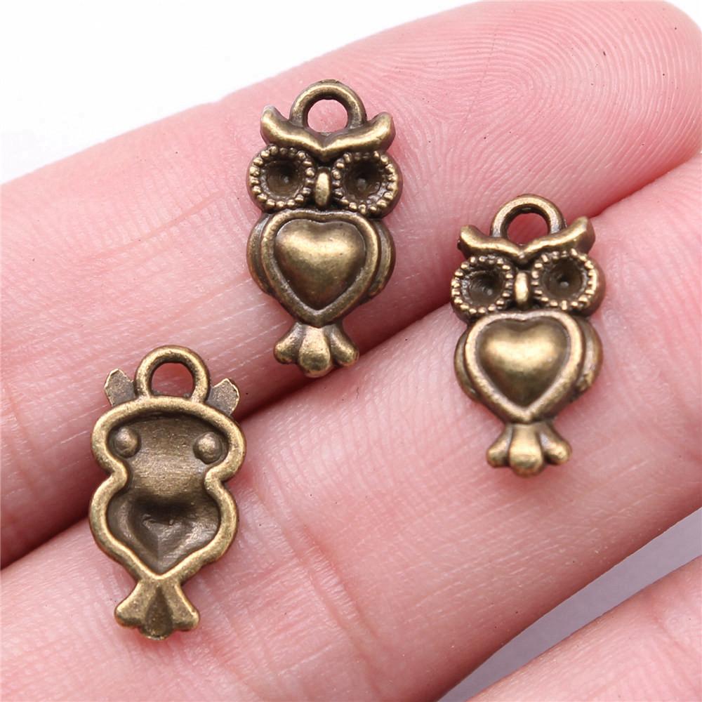 

Подвеска в виде совы, Женские украшения, Этнические материалы A34-20pcs-17x9mm