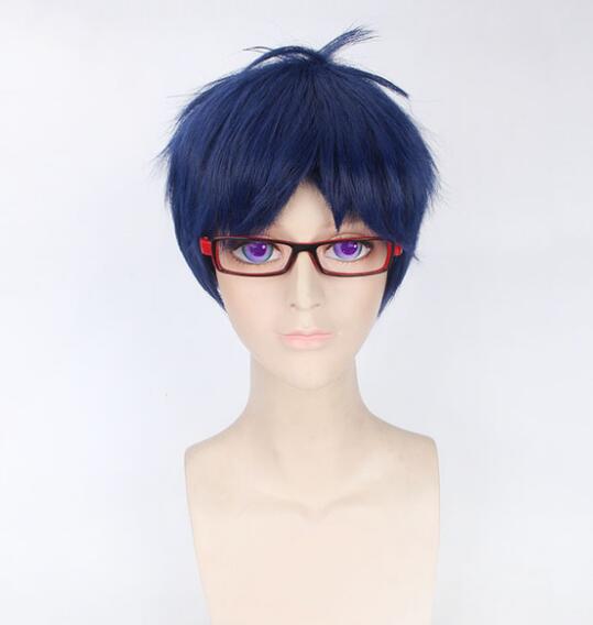30CM kurze Perücke Anime kostenlos! Ryugazaki Rei Cosplay Kostüm Hitzebeständige Kunsthaar Männer Frauen Perücken ( Keine Brille )