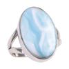 Natural Republic Larimar Gemstone 925 Solid Sterling Silver Gift Ring S.7 p1d46