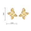 Elegant High-End Brushed Butterfly Stud Earrings with Unique Design for Women