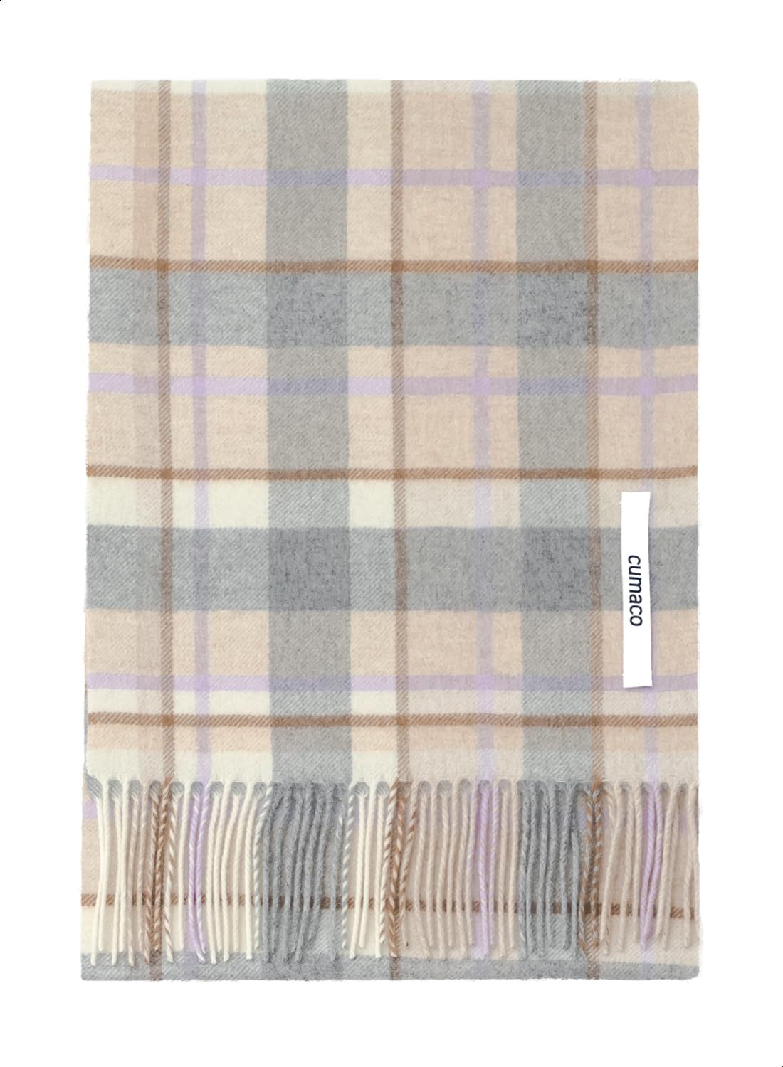 

Лилово-бежевый кашемировый шарф в клетку толстый брендовый легкий [cumaco] 08. 100% Узор, Унисекс, Большой, Стола, Имя, Подарок, Фиолетовый, Коричневый,