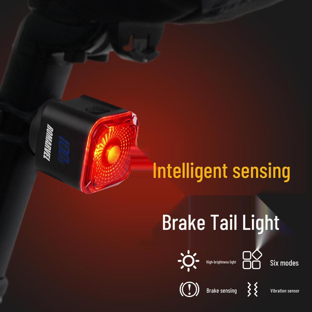 Lumaiwei Smart Digital Display Taillight with Brake Sensing for Night Riding - Mountain & Road Bike Safety.