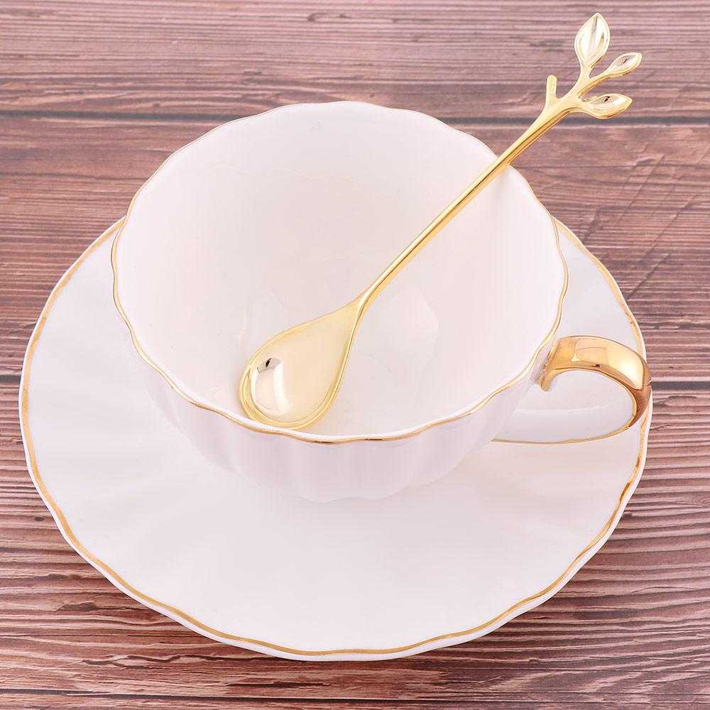 Kitchen Dining Bar Branch Shape Tableware Cutlery Small Coffee Spoon Flatware Mini Dessert Spoon