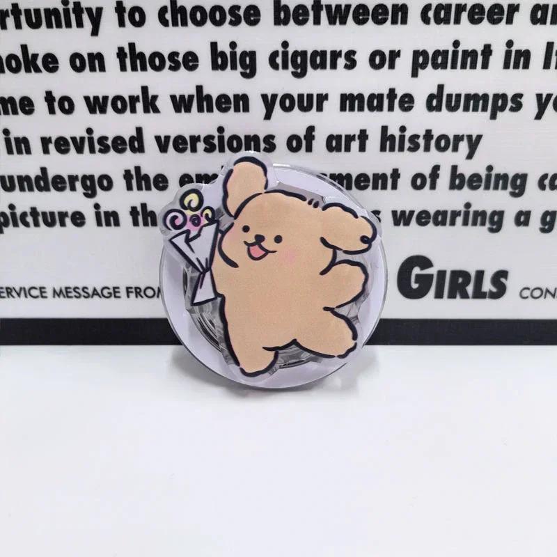 

НОВЫЙ Корейский Мультяшный INS Собака Милый Забавный Для Magsafe Магнитный Телефонный Гриптоп Держатель Стенд Для IPhone 16 Samsung Складной Чехол Держатель