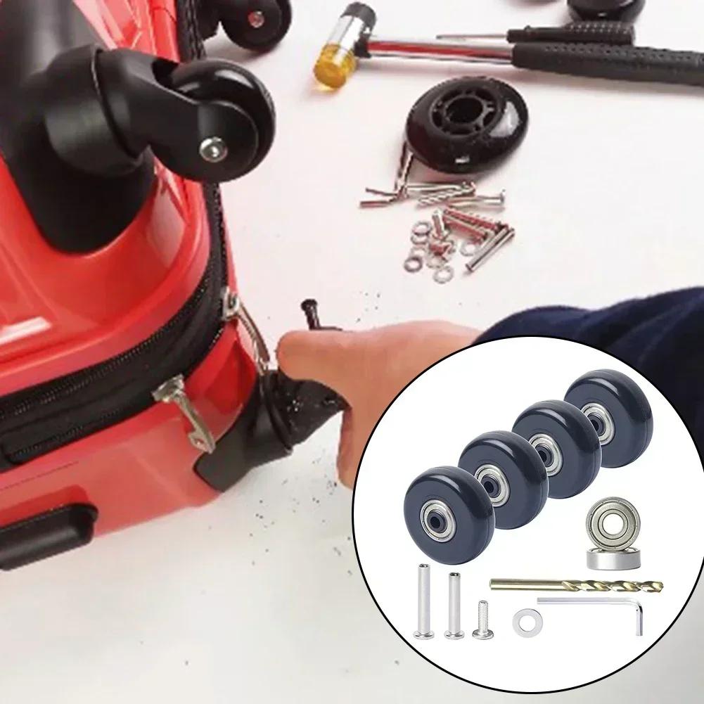 

Replacement luggage wheel kit with 50mm wheels precision ball bearings and 4 swivel casters for improved suitcase stability China Mainland