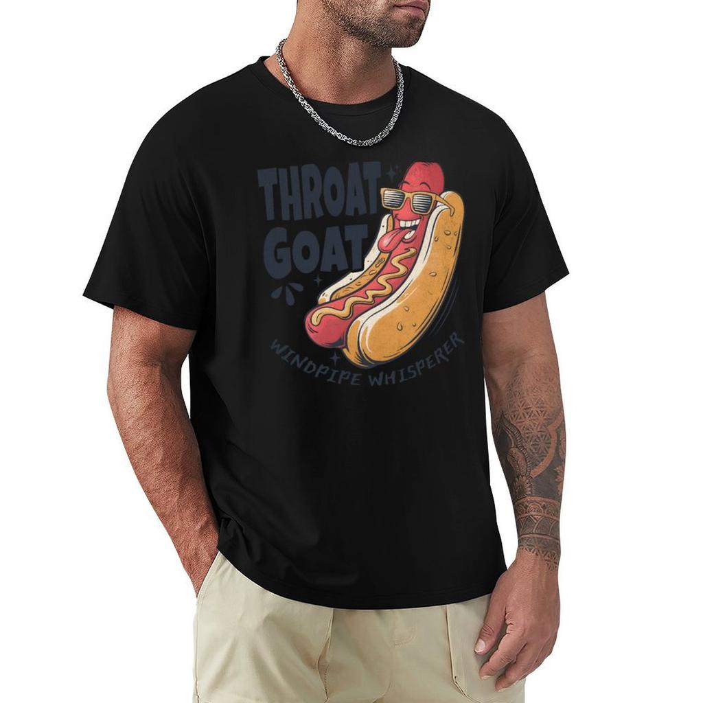 Throat Goat Hotdog TShirt Oversized Graphic Tee Rapper Graphic Tees Mens Designer Clothes