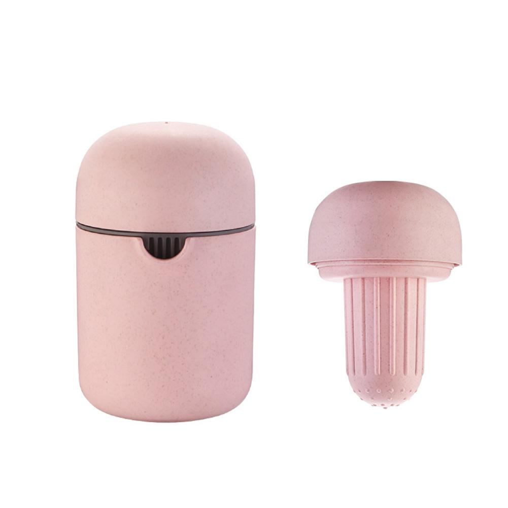 

1 комплект соковыжималки премиум-класса, мини-ручная соковыжималка для фруктов, крышка для цитрусовых и апельсинов, роторный пресс, нескользящая насадка для лимона и лайма, гра розовый