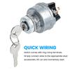 Huazu Ignition Key Switch 4 Position Universal Starter Switch Car Forklift Truck Tractor Trailer Caterpillar Agriculture Plant Use Acc/Off/IGN/(Start)