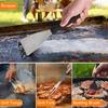 Outdoor Grill BBQ Edelstahl Werkzeugset Grillspatel Kochspatel Plattenkombination Grillwerkzeuge