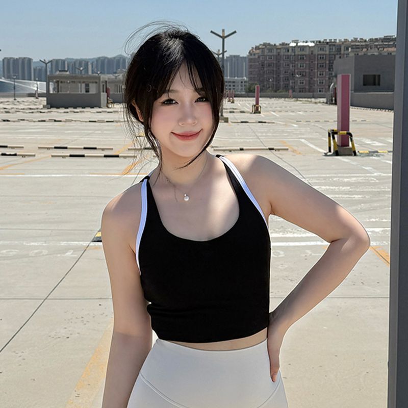 Весна и Лето Новинка Ощущение Наготы Одежда для Йоги Нижнее Белье Тренировки Пилатес Фитнес Нижнее Белье Быстросохнущее Дышащее Цельный Чашка Спорт BlackBlack S 4 2598₽