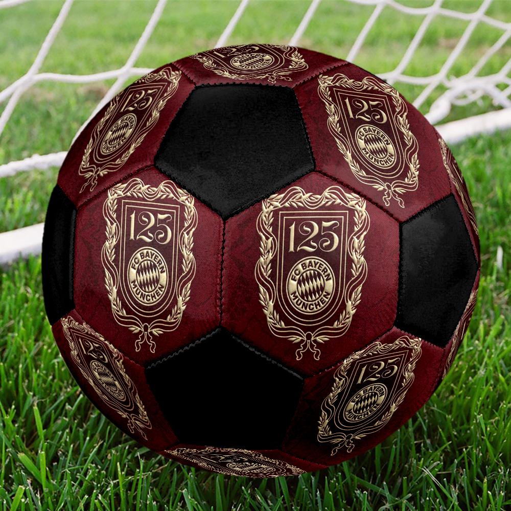 FC Bayern Munich Indoor Soccer Ball Colorful Machine Stitched PVC Size 5 Team Training Competition Ready Durable High-Bounce Cool Sports Gift