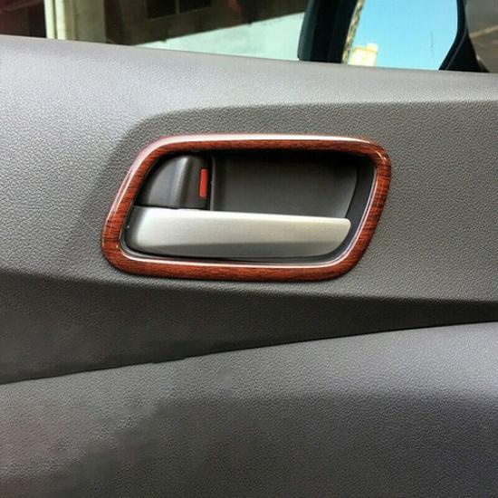 For Honda CRV CR-V 2012-2016 Peach Wood Grain Interior Door Handle Cover Trim 4*