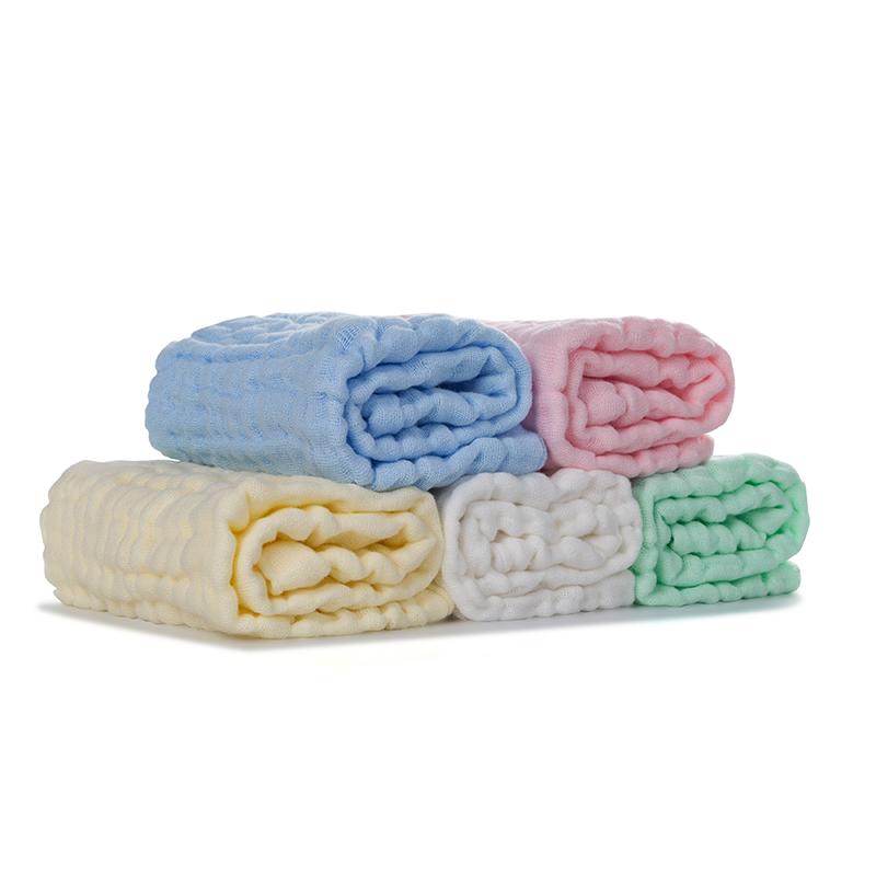 5pcs Cotton Muslin Baby Washcloths Infant Face Towel Soft Newborn Saliva Bibs for Burp Cloth High Absorbent Bath Wipe