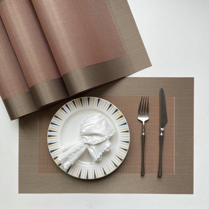 European PVC Non-slip Heat-resistant Table Placemat Set