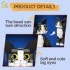 Non-Toxic Black And White Tabby Cat Model Building Block Moc Pet Animal Series Mini 12Mm Brick Toy For Children Home Decoration
