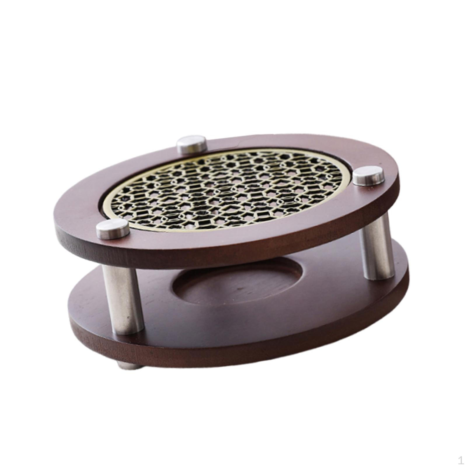 

Bamboo Teapot Warmer, Metal Candle Holder, Detachable, Round, Elegant, Decorative, Multifunctional Style B