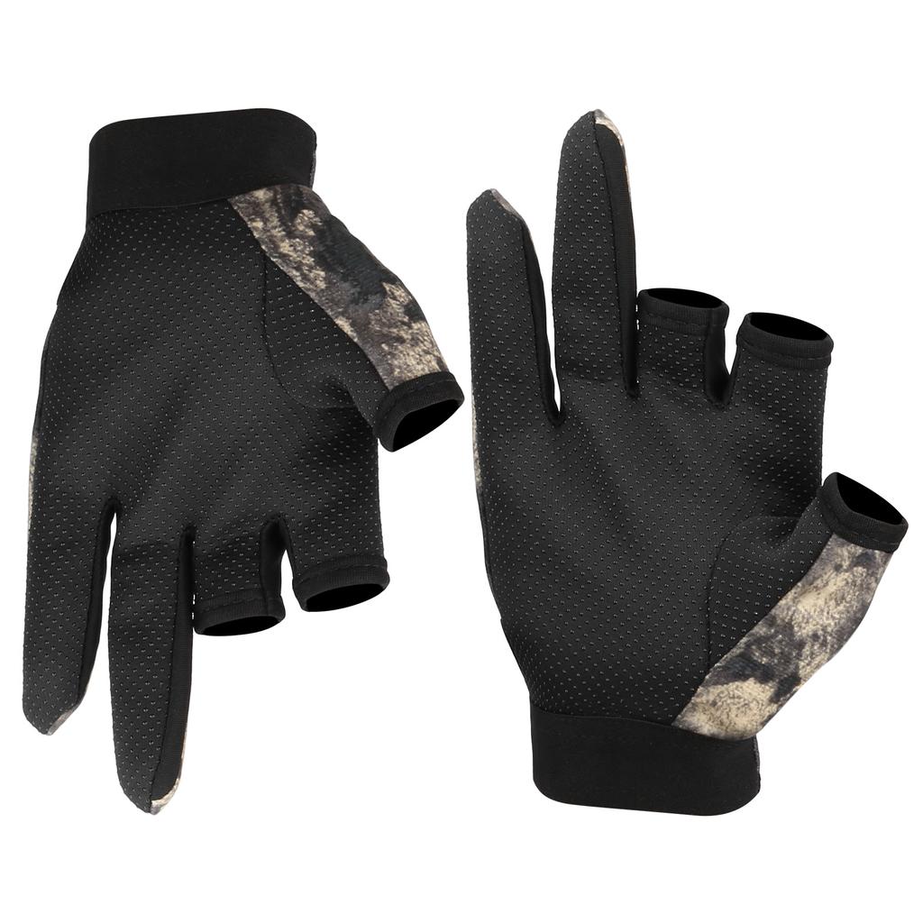 1 para 3-palcowych rękawic antypoślizgowych Rękawice wędkarskie Kamuflaż Outdoorowe Akcesoria