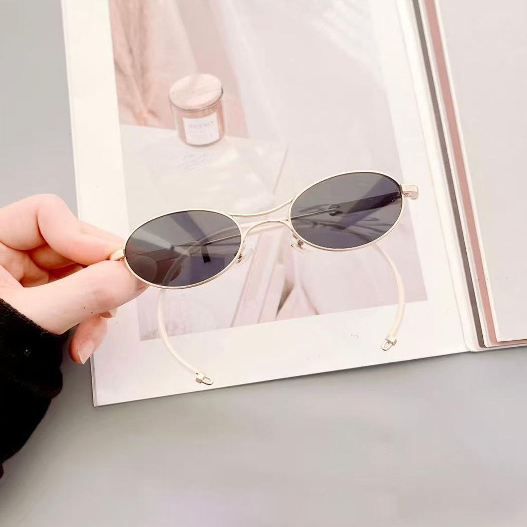 Fashion Stylish Ladies Sunglasses Titanium Material Oval Shape Men Sun Glass Korean Fashion Outdoor Sun Glasses