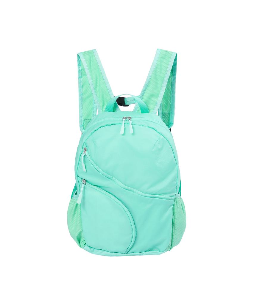 Hanahi Double Diagonal Zipper Backpack Mint
