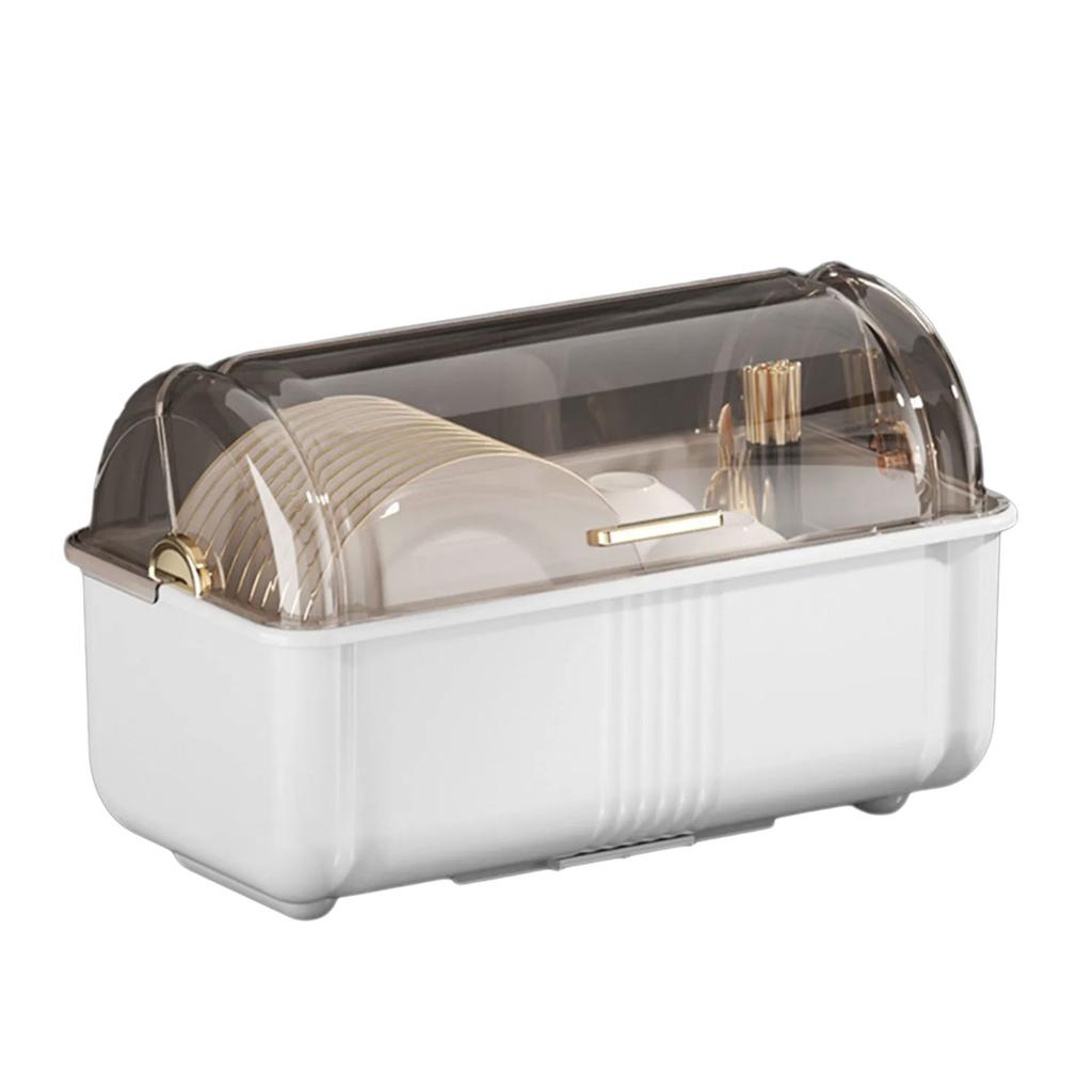 Large Capacity Dish Drying Rack Practical White Dish Rack Drying Stand For Maintaining A Tidy Kitchen Counter