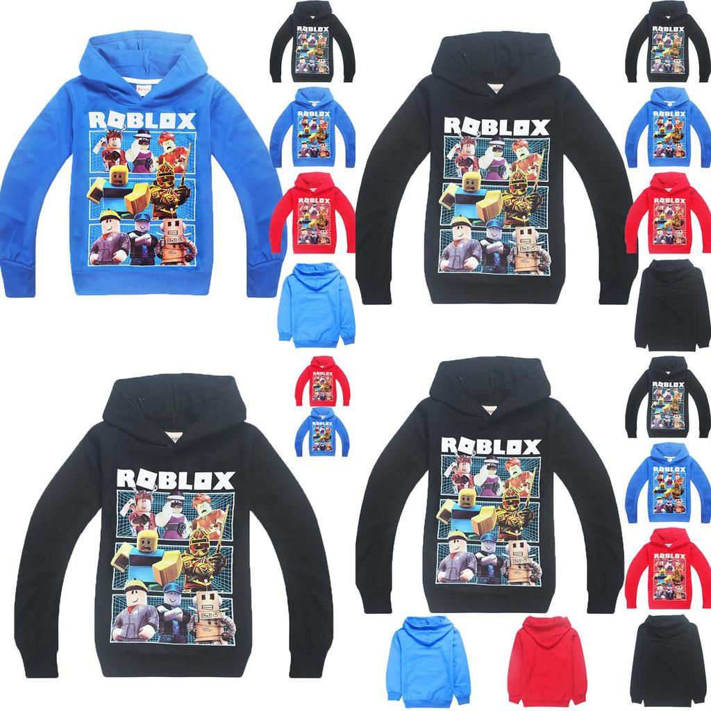 Vibrant Children's Roblox Print Hoodie Sweater With Long Sleeves And Comfortable Fit