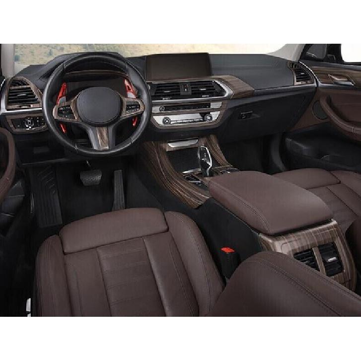 For BMW X3 G01 X4 2018- Peach Wood Grain Function Control Button Frame Trim