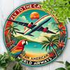 Vintage Caribbean Airways Clipper Blechschild 8x12 Zoll Retro Wandkunst Heimdeko Küche Bar Garage Man Cave
