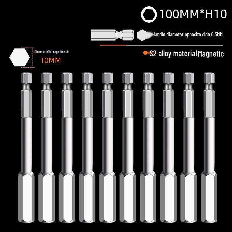 Hexagonal High Hardness S2 Bit Set for Pneumatic & Electric Screwdrivers