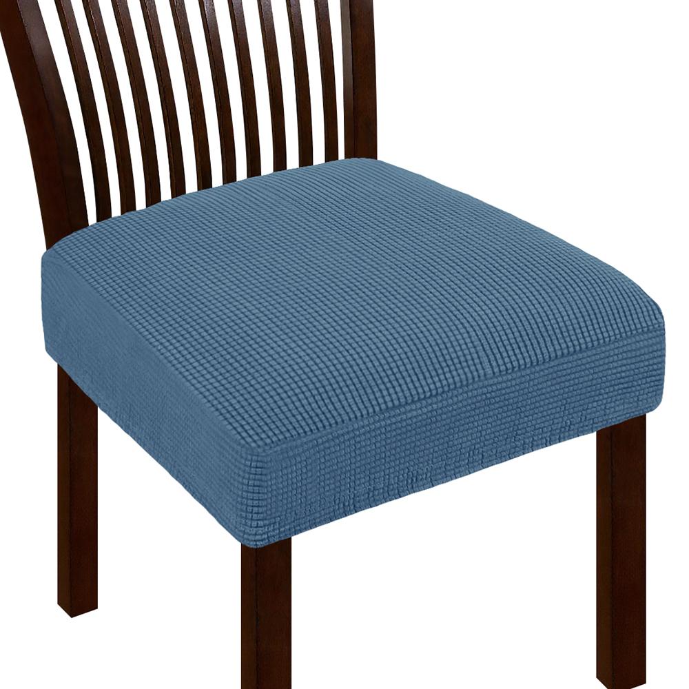 Jacquard Chair Seat Cover Elastic Chair Slipcovers for Home Banquet Dining Room Solid Color Removable Washable Chair Covers