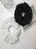 Large White Lace 4-Layer Hair Scrunchies | Elastic Headbands for Thick Hair - Plus Size Ponytail Holders & Women's Hair Accessor