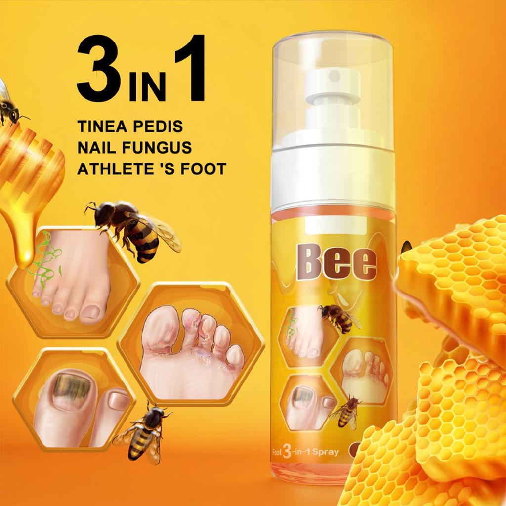 Bee Nagelwachstumsspray Nagelöl Mykosepflege Für Nagelmykose Fußmykose Rotbraun Fuß 60ml