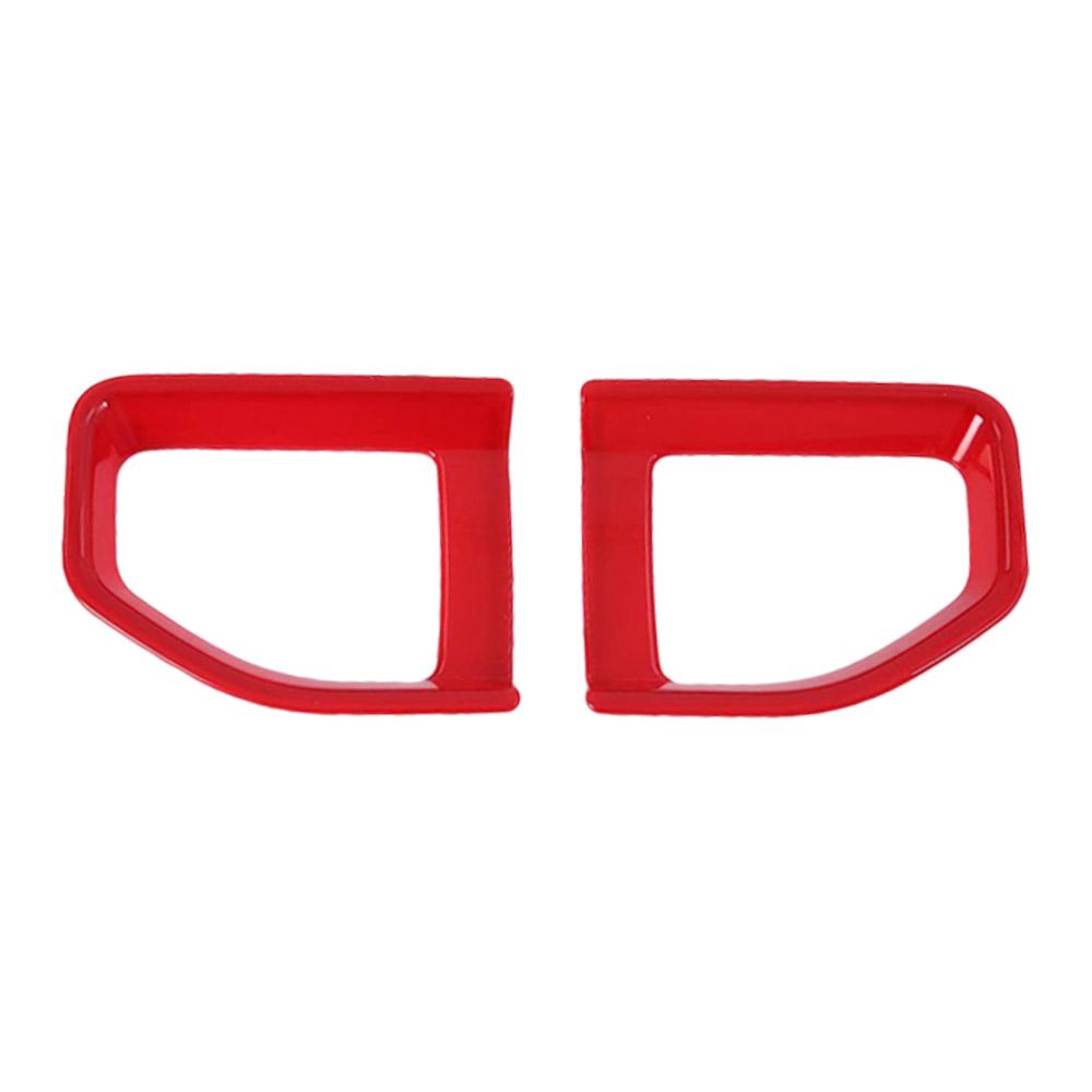 

1 Pair Exterior Accessories Car Rear Bumper Fog Lamp Decorative Cover for Jeep Wrangler JL 2018 2019 2020 2026 2026 червоний