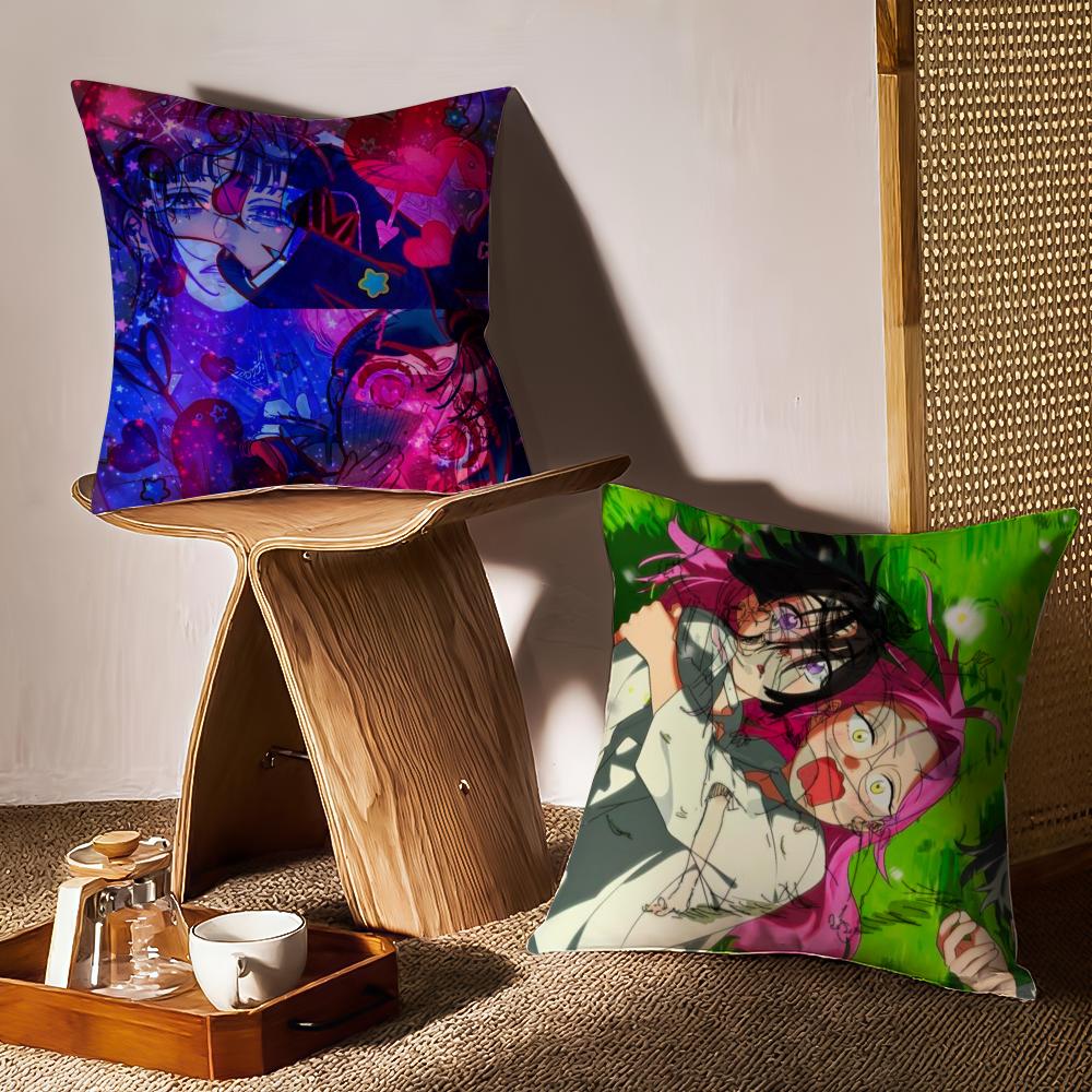 Cushion Cover Pattern Printed Pillowcase For Living Room Sofa Cushion Cover & Bedroom Decor Game A-Alien Stage-Sua And Mizi