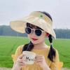 2-8 Years Old Summer Sun Hat for Kids Girls Outdoor UV Protection Children Foldable Wide Brim Beach Caps(48-52cm)