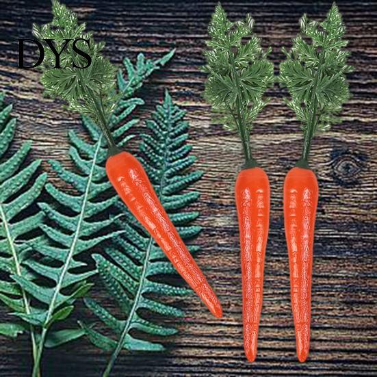 Fake Carrot Model Realistic Looking Highly Simulated Green Leaves Design Smooth Surface Artificial Vegetable Multipurpose Easter Toy Craft Photography
