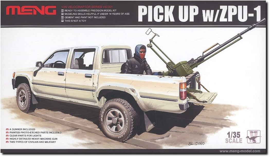 

Пластиковая модель пикапа Mon Model 1/35 с ZPU-1