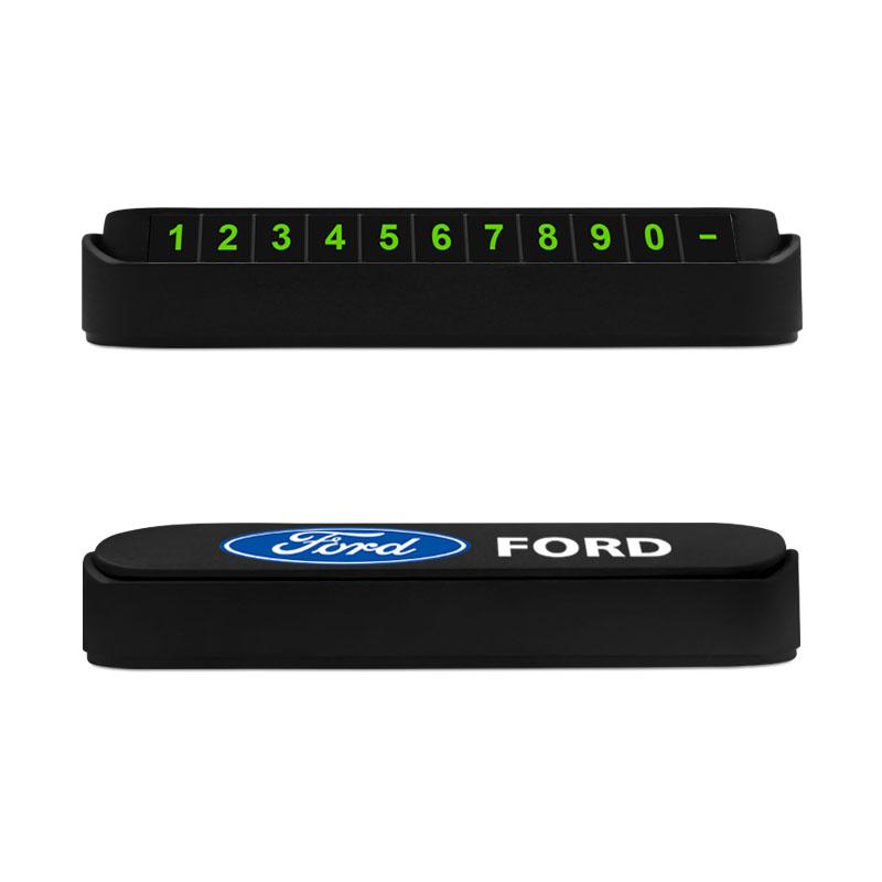 Car Styling Temporary Parking Card Phone Number Card Plate Telephone Number For Ford Fiesta EcoSport Ranger Mondeo Mustang FOCUS 2 3 4