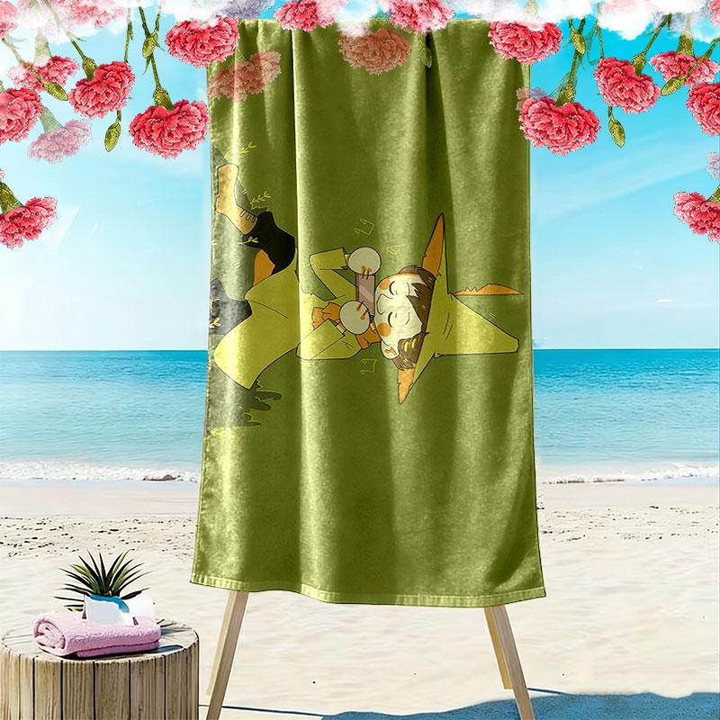 Snufkin Print Beach Towel, Large Soft Quick Dry Towel for Beach Camping Swimming