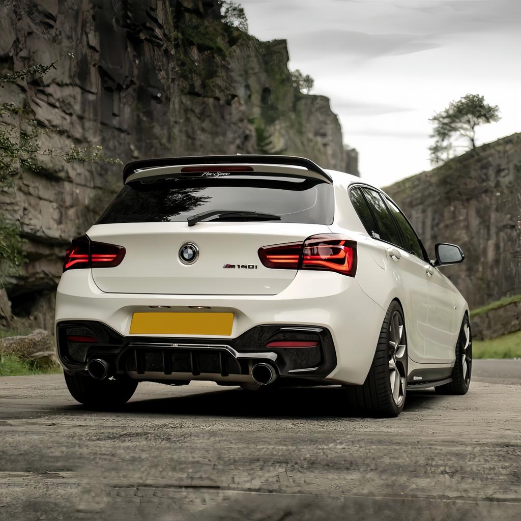 Diffuseurs Splitters Arrière Noir Brillant Style MP Pour BMW Série 1 M Sport F20 F21 M135i M140i 2015-2019 Kits Carrosserie Tuning