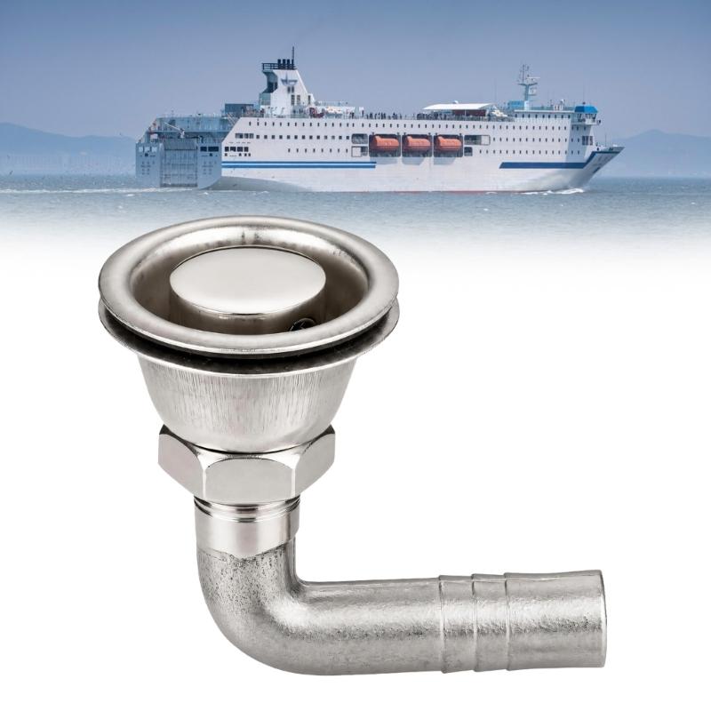 Boat Vent Hose Fitting Stainless Steel Marine Fuel Tank Vent Part with 90 Degree Elbow Outlet and 16 mm 5/8 Inch Size for Service Replacement