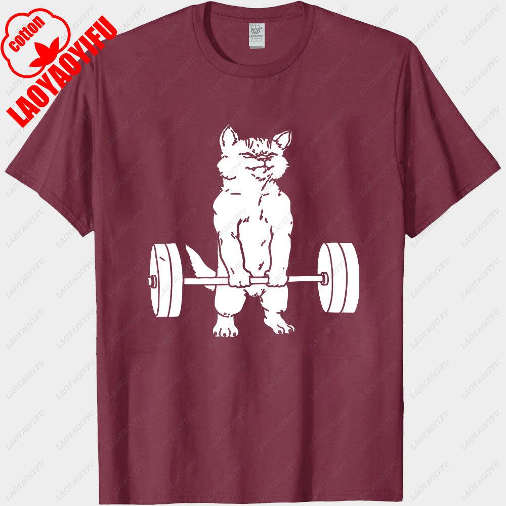 PR lub Er Podnoszenie Ciężarów Kulturystyka Fitness Siłownia Niezbędny Męski T-shirt Krótki Rękaw Luźny Oddychający Kreatywny Codzienny Fajne Koszulki