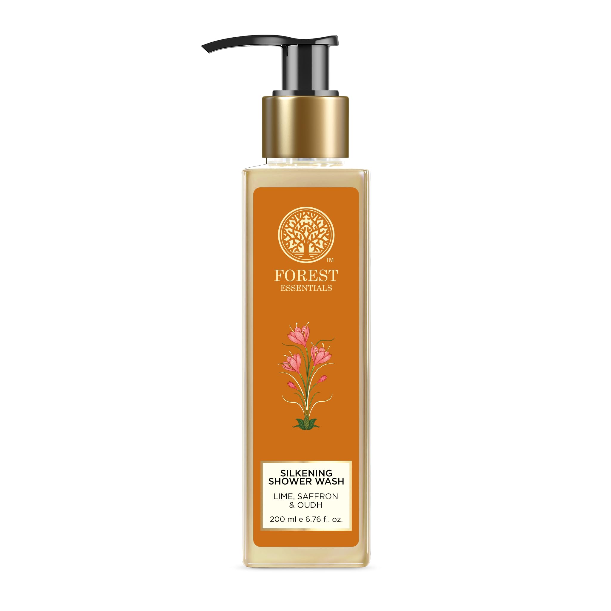

Forest Essentials Гель для душа Лайм Шафран Уд | Аюрведический гель для тела без сульфатов | Смягчает, придает аромат и увлажняет кожу