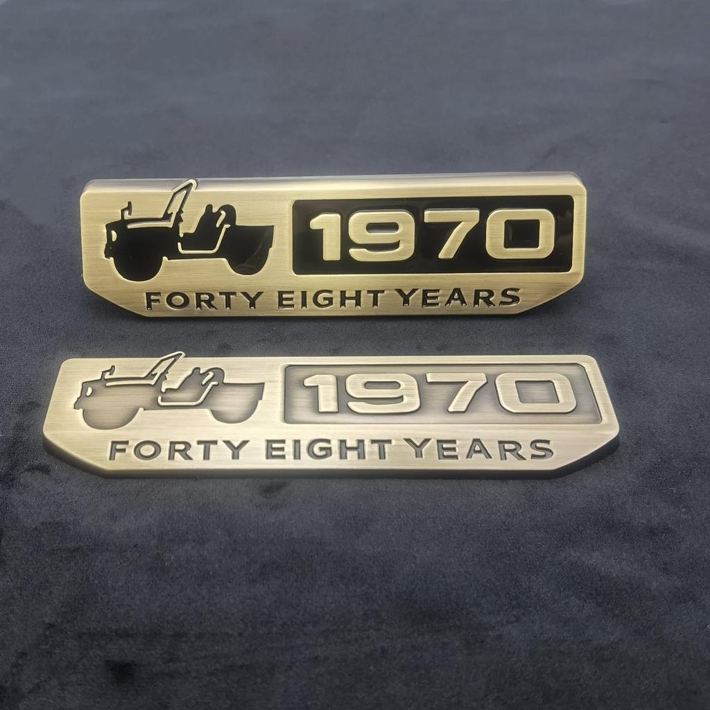 1Pc 3D Metal 1970 Commemorative Mark Car Body/Car Sider Fender/Car Rear Trunk Emblem Badge Sticker for Jimny JB23 JB43 JB64 JB74