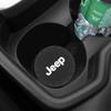For Jeep 2Pcs Car Water Cup Mat Rubber Anti Noise Coaster Accessories For Jeep Grand Cherokee Wrangler JK Gladiator Compass R