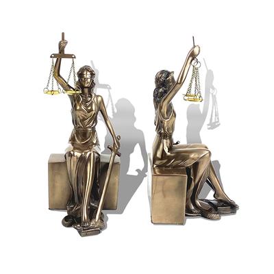 1pcs Resin Lady Justice Statue Figurine Decorative Bookends Home Decor Roman Goddess Sculpture Gifts Best for Lawyers and Law